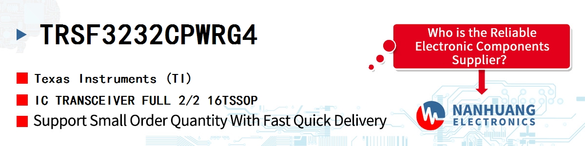 TRSF3232CPWRG4 TI IC TRANSCEIVER FULL 2/2 16TSSOP
