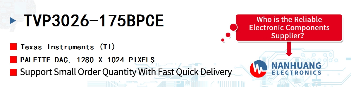 TVP3026-175BPCE TI PALETTE DAC, 1280 X 1024 PIXELS