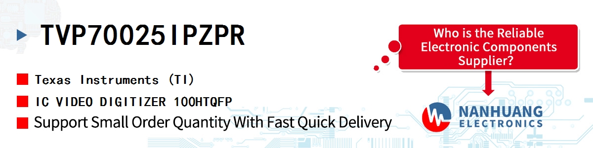 TVP70025IPZPR TI IC VIDEO DIGITIZER 100HTQFP