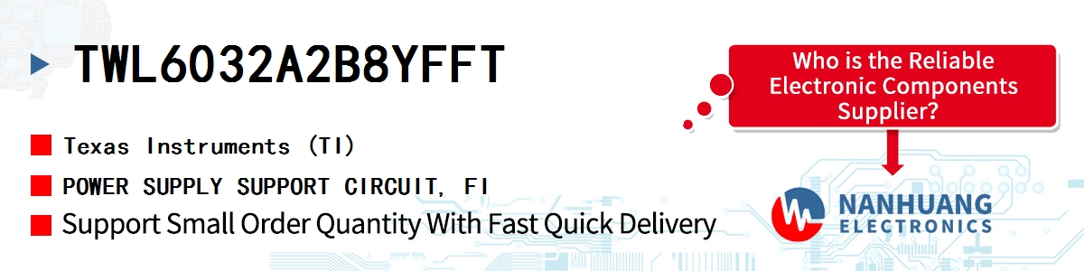 TWL6032A2B8YFFT TI POWER SUPPLY SUPPORT CIRCUIT, FI