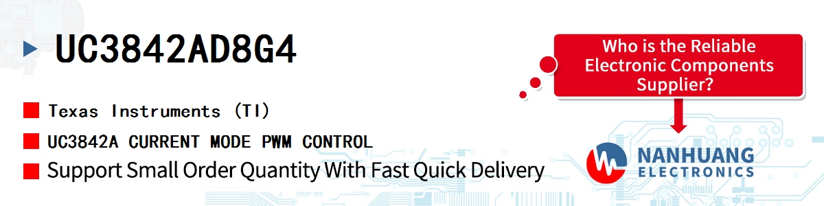 UC3842AD8G4 TI UC3842A CURRENT MODE PWM CONTROL