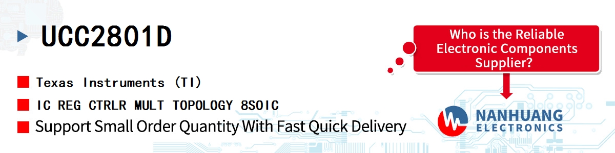 UCC2801D TI IC REG CTRLR MULT TOPOLOGY 8SOIC