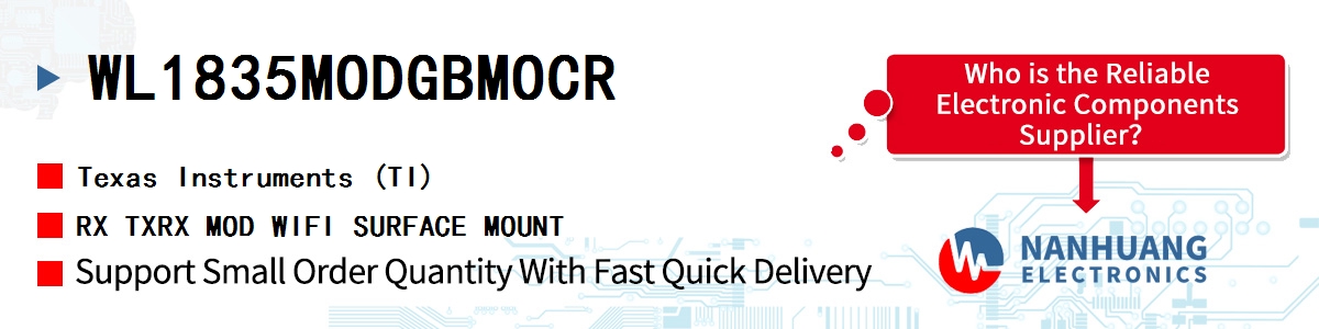 WL1835MODGBMOCR TI RX TXRX MOD WIFI SURFACE MOUNT
