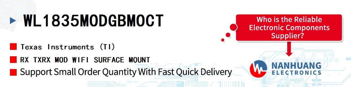 WL1835MODGBMOCT TI RX TXRX MOD WIFI SURFACE MOUNT